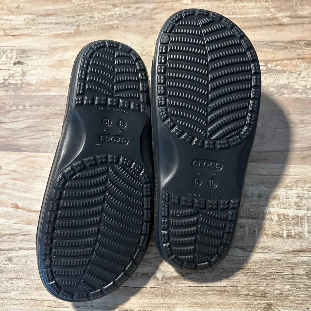 Crocs Unisex Camo Slides Size M 8 W 10 Red Black Grey White Summer Wear NWT